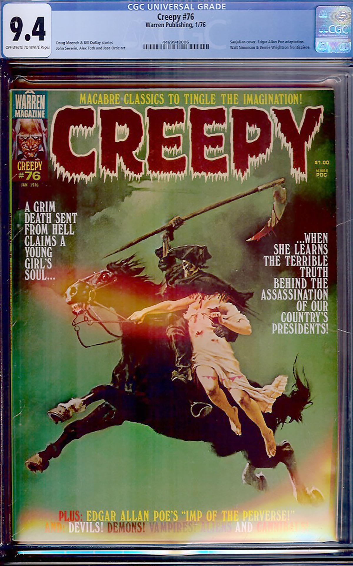 Creepy #76 CGC 9.4 ow/w