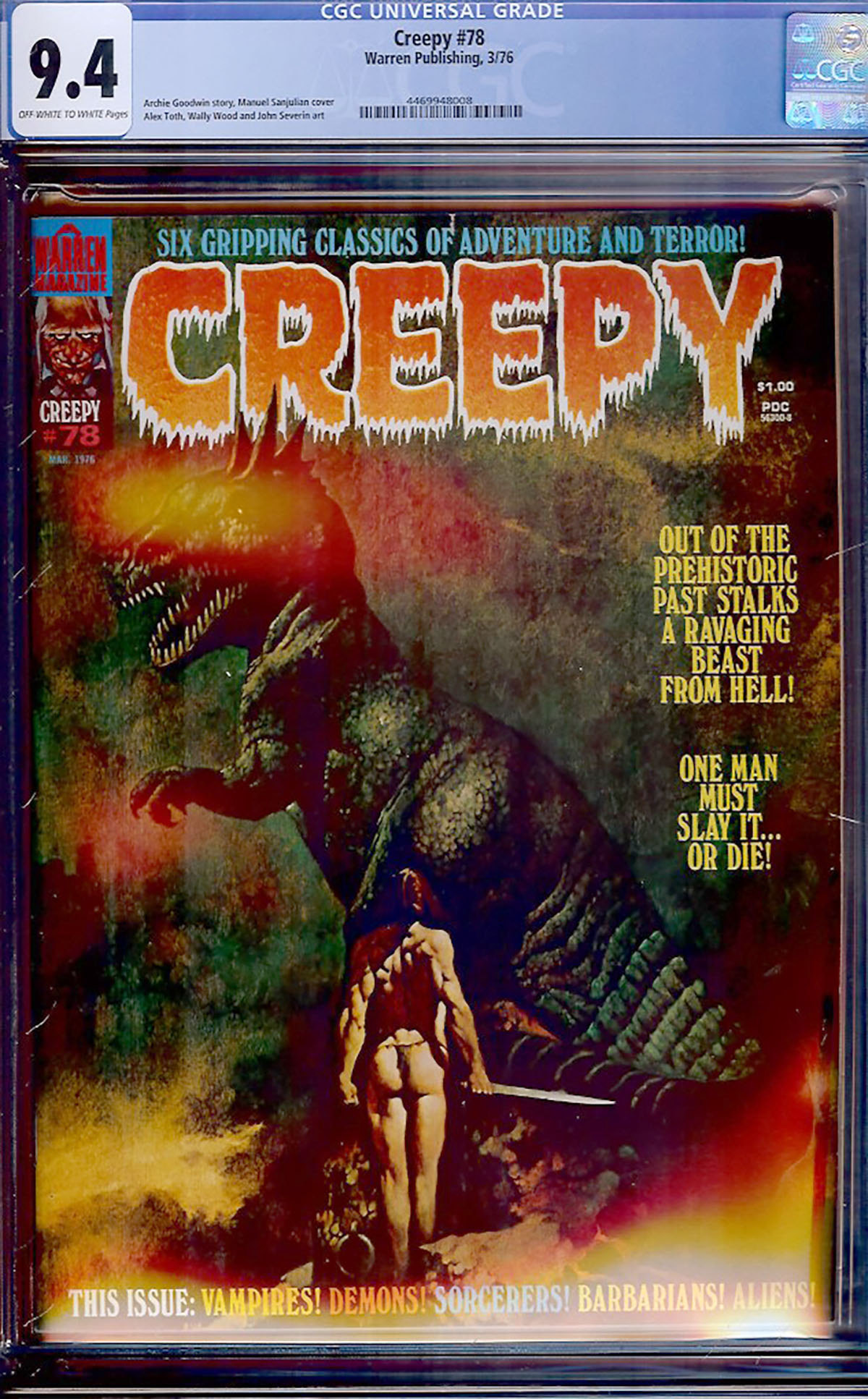 Creepy #78 CGC 9.4 ow/w