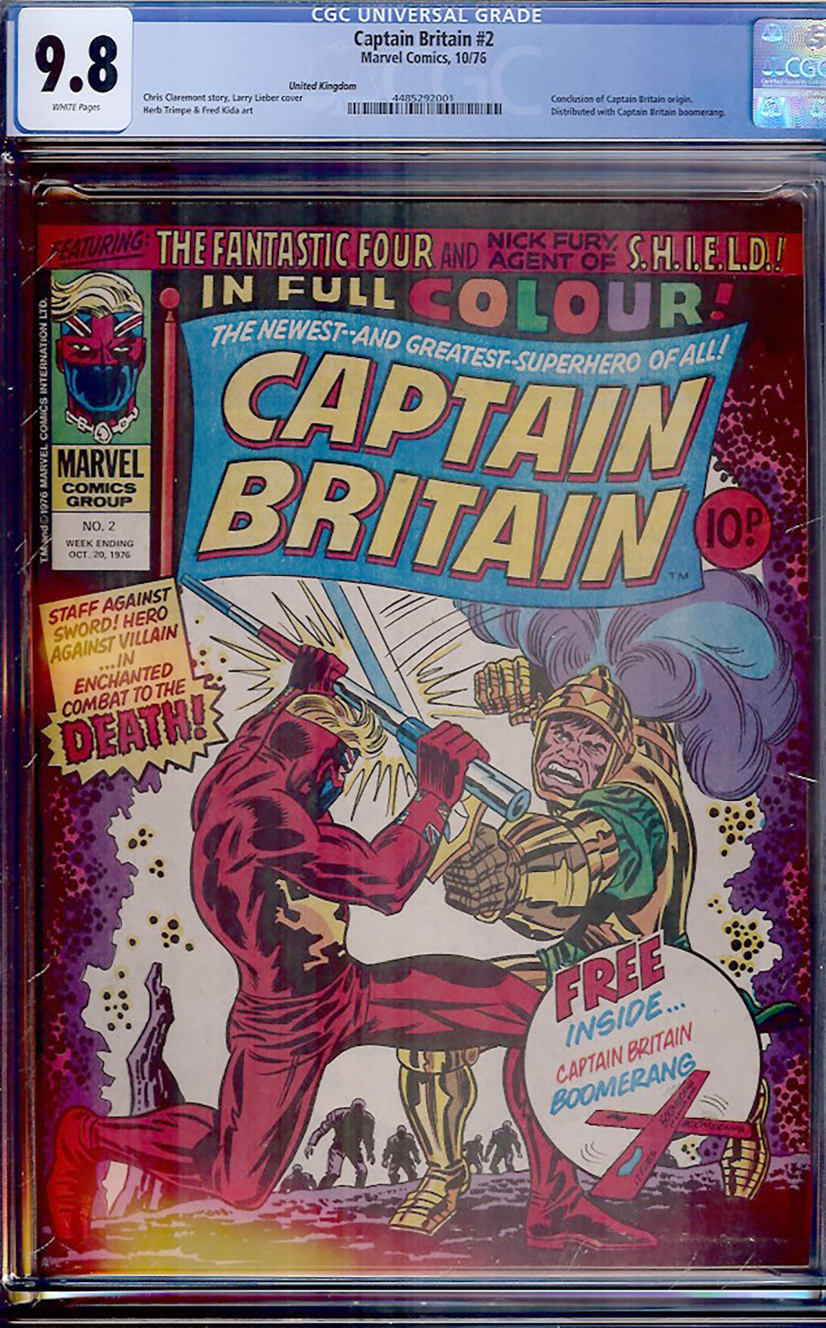 Captain Britain #2 CGC 9.8 w