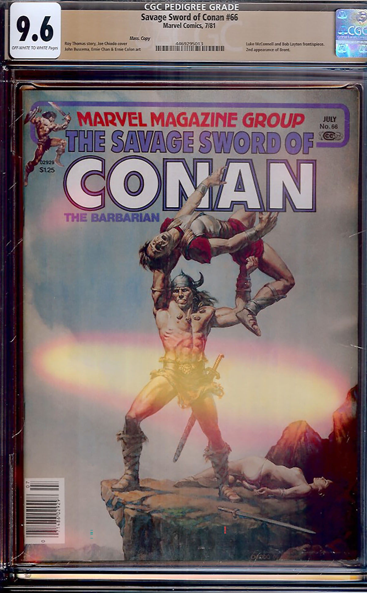 Savage Sword of Conan #66 CGC 9.6 ow/w Mass. Copy