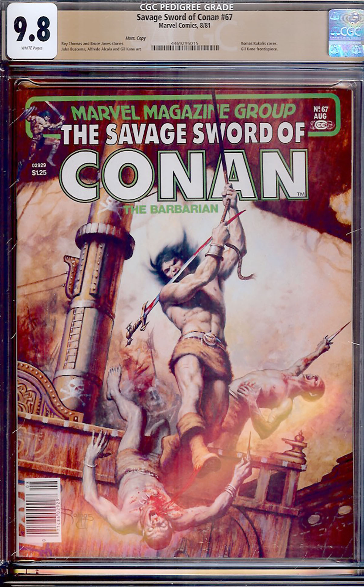 Savage Sword of Conan #67 CGC 9.8 w Mass. Copy