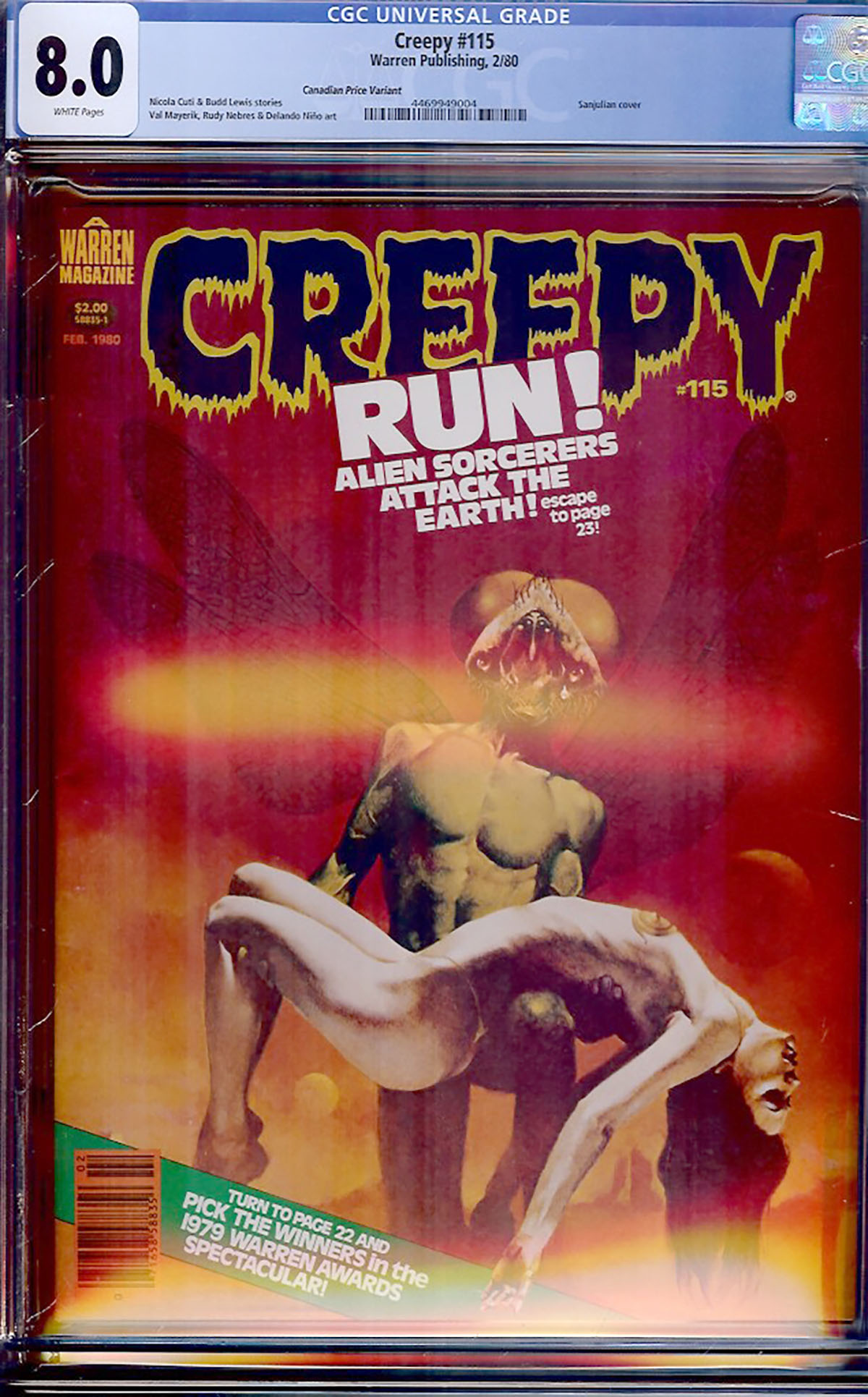 Creepy #115 CGC 8.0 w Canadian Price Variant