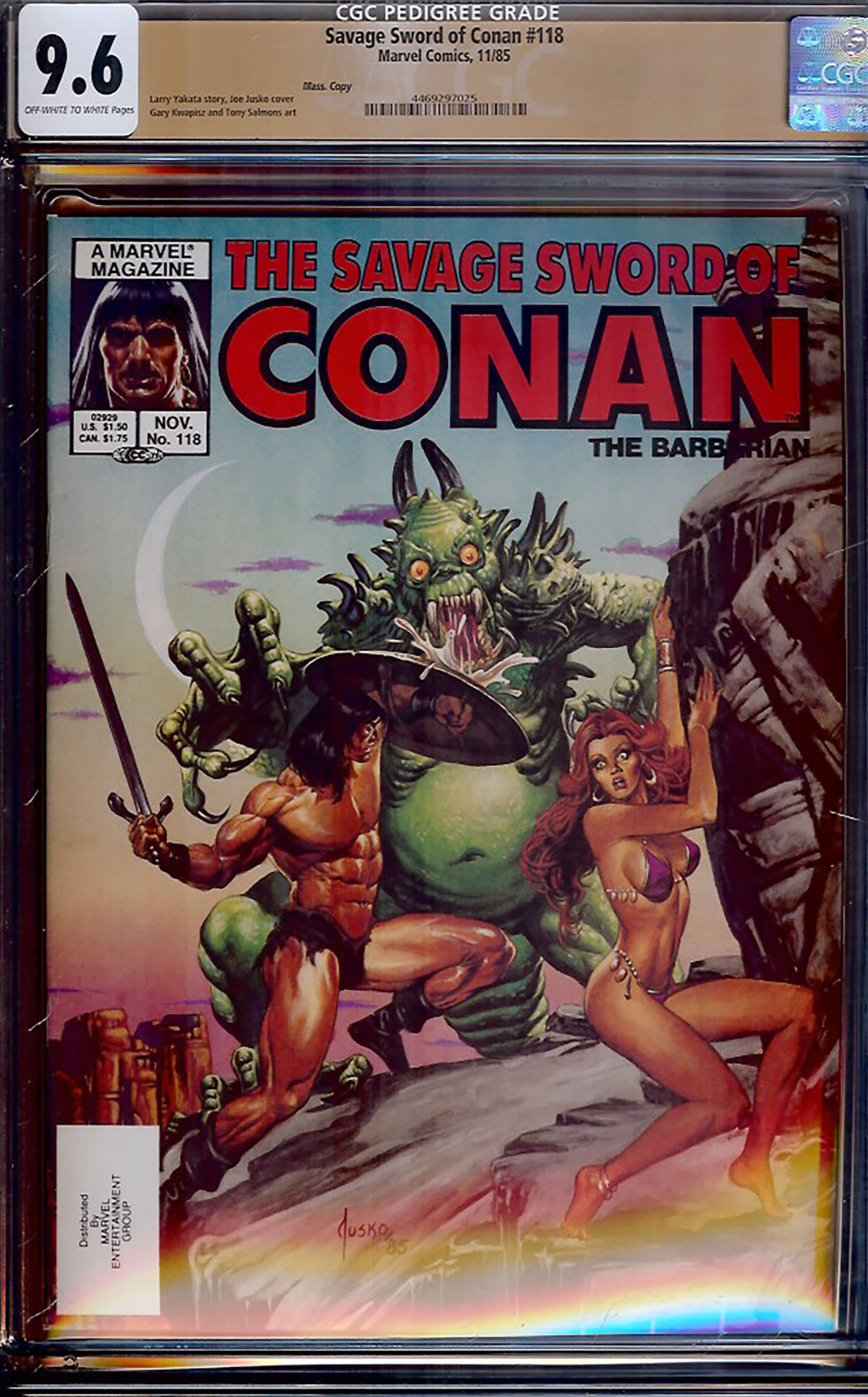 Savage Sword of Conan #118 CGC 9.6 ow/w Mass. Copy