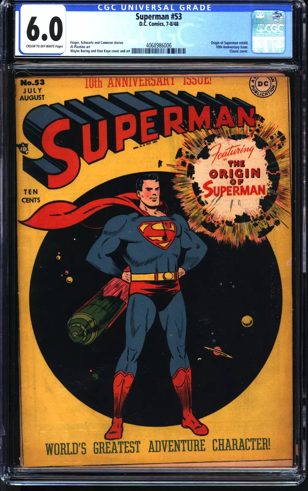 Superman #53 CGC 6.0 cr/ow