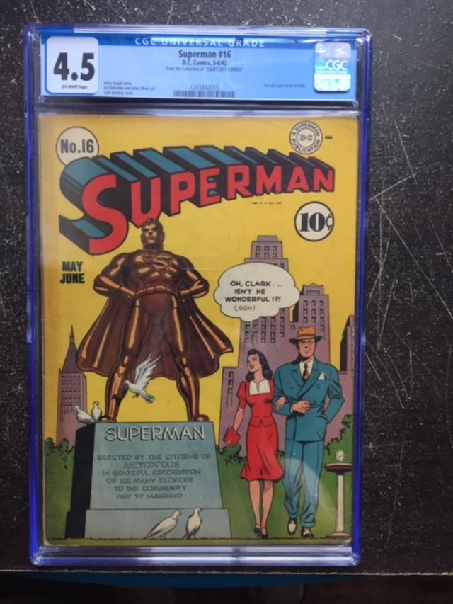 Superman #16 CGC 4.5 ow