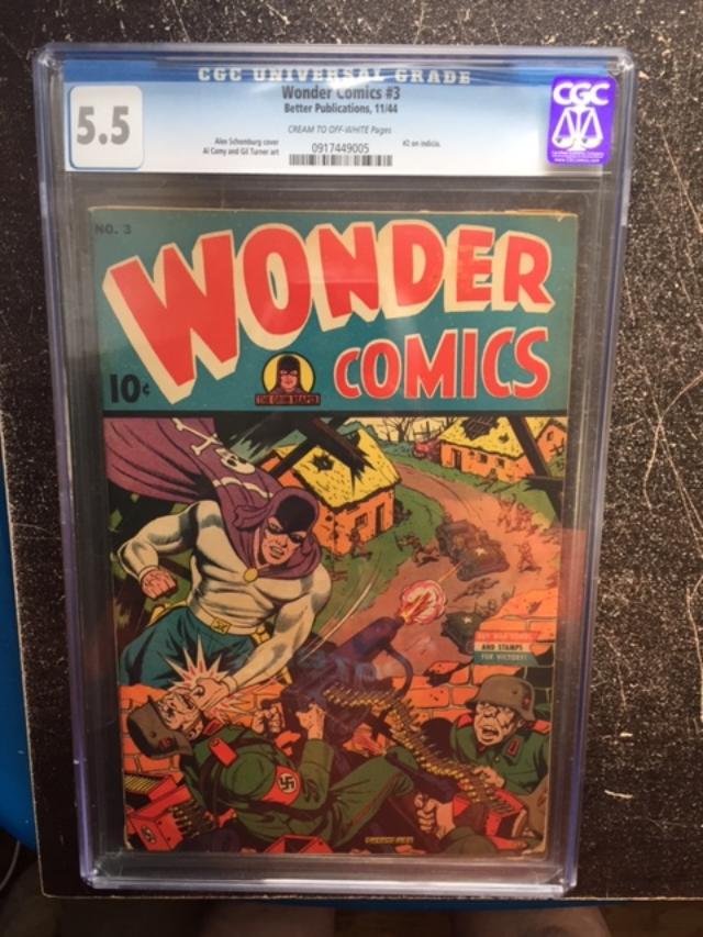 Wonder Comics #3 CGC 5.5 cr/ow