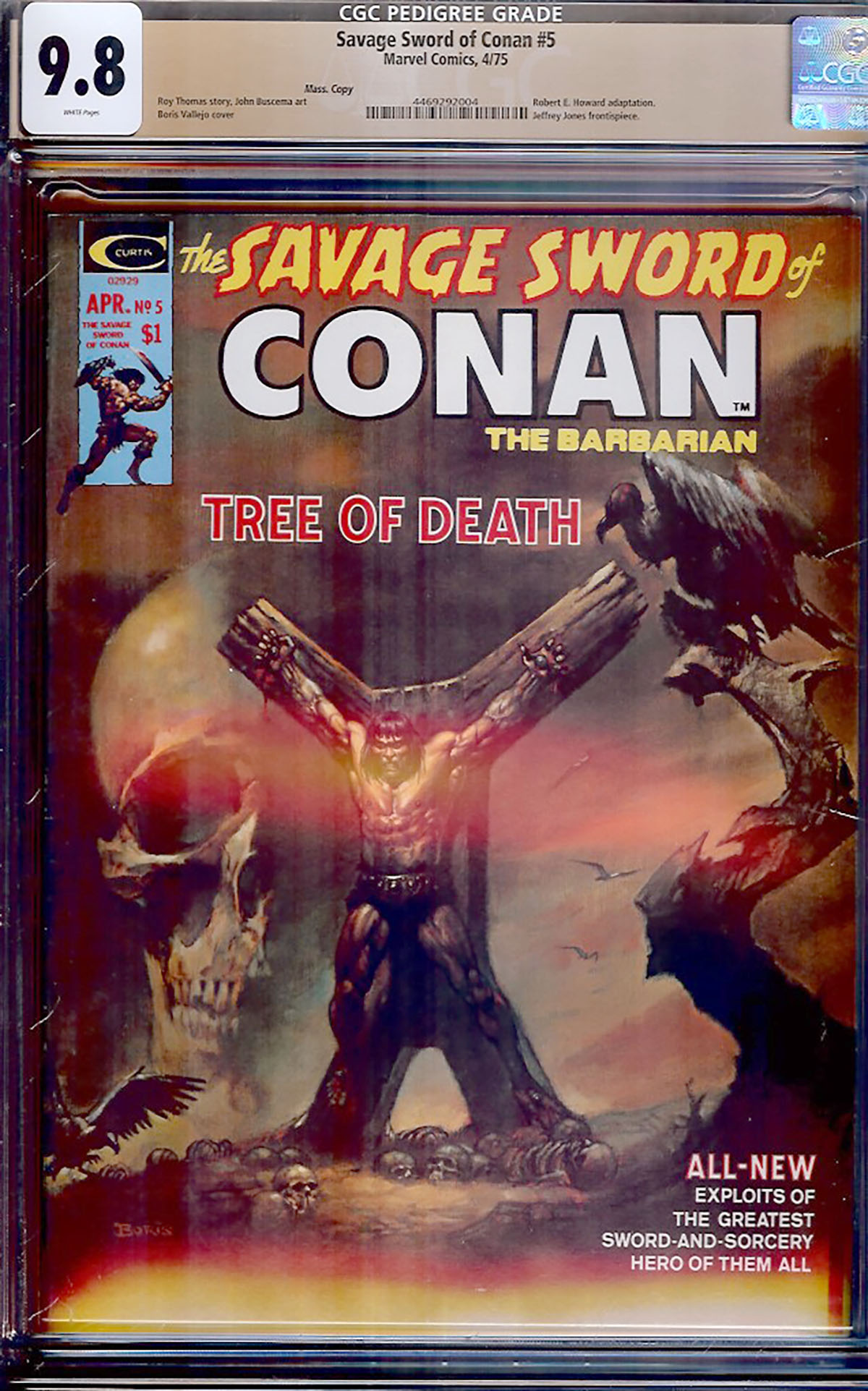 Savage Sword of Conan #5 CGC 9.8 w Mass. Copy