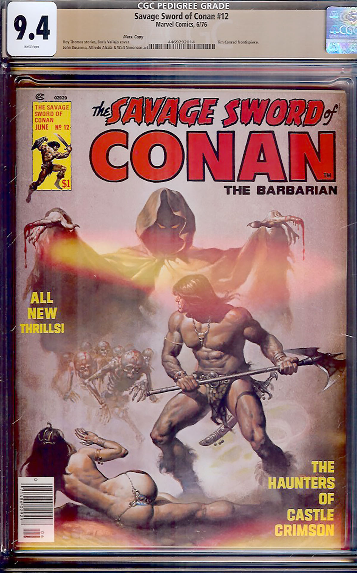 Savage Sword of Conan #12 CGC 9.4 w Mass. Copy