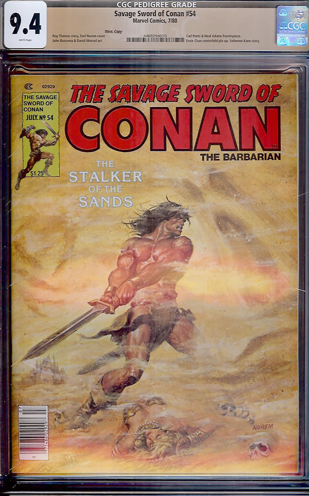 Savage Sword of Conan #54 CGC 9.4 w Mass. Copy