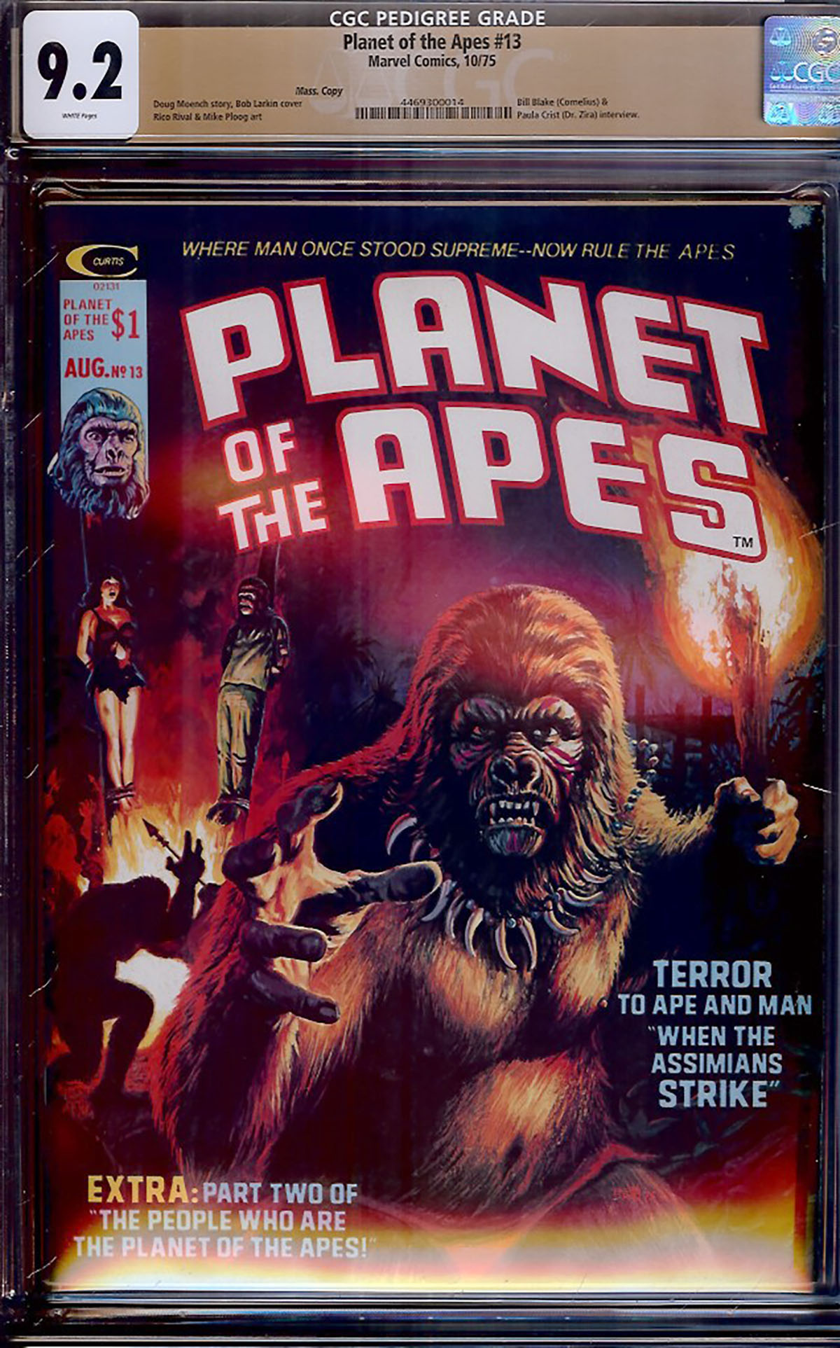 Planet of the Apes #13 CGC 9.2 w Mass. Copy