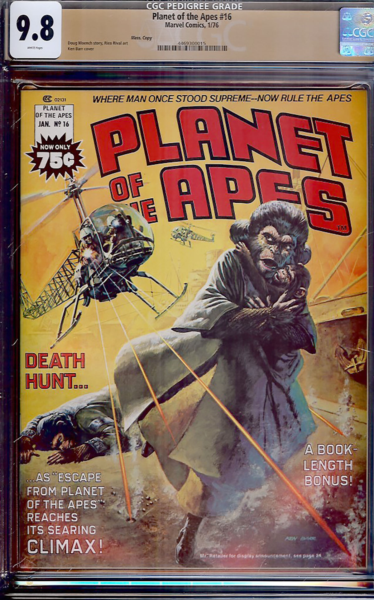 Planet of the Apes #16 CGC 9.8 w Mass. Copy