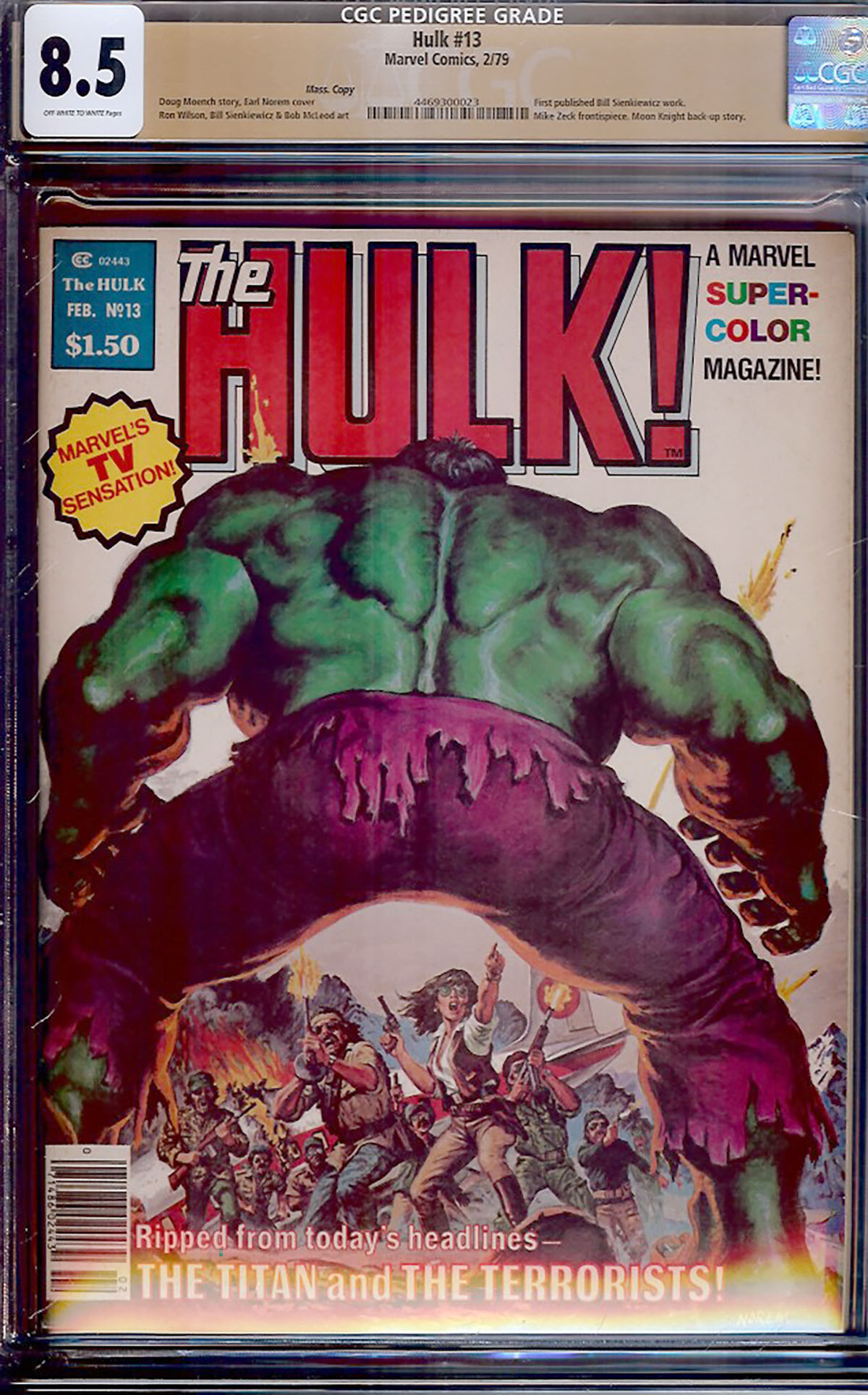 Hulk #13 CGC 8.5 ow/w Mass. Copy