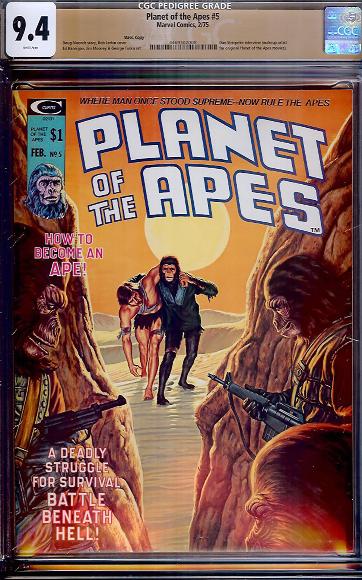 Planet of the Apes #5 CGC 9.4 w Mass. Copy