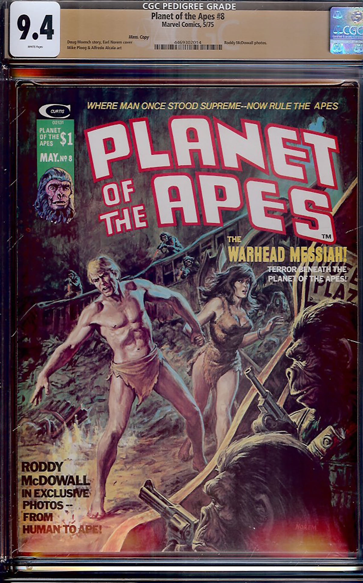 Planet of the Apes #8 CGC 9.4 w Mass. Copy