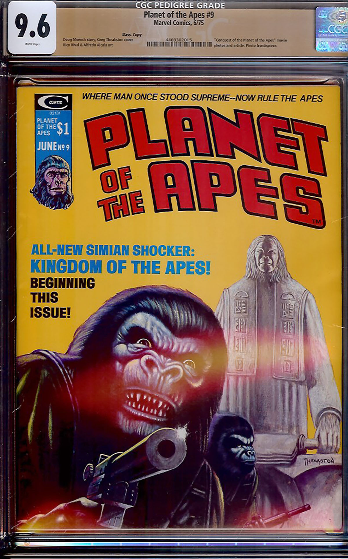 Planet of the Apes #9 CGC 9.6 w Mass. Copy