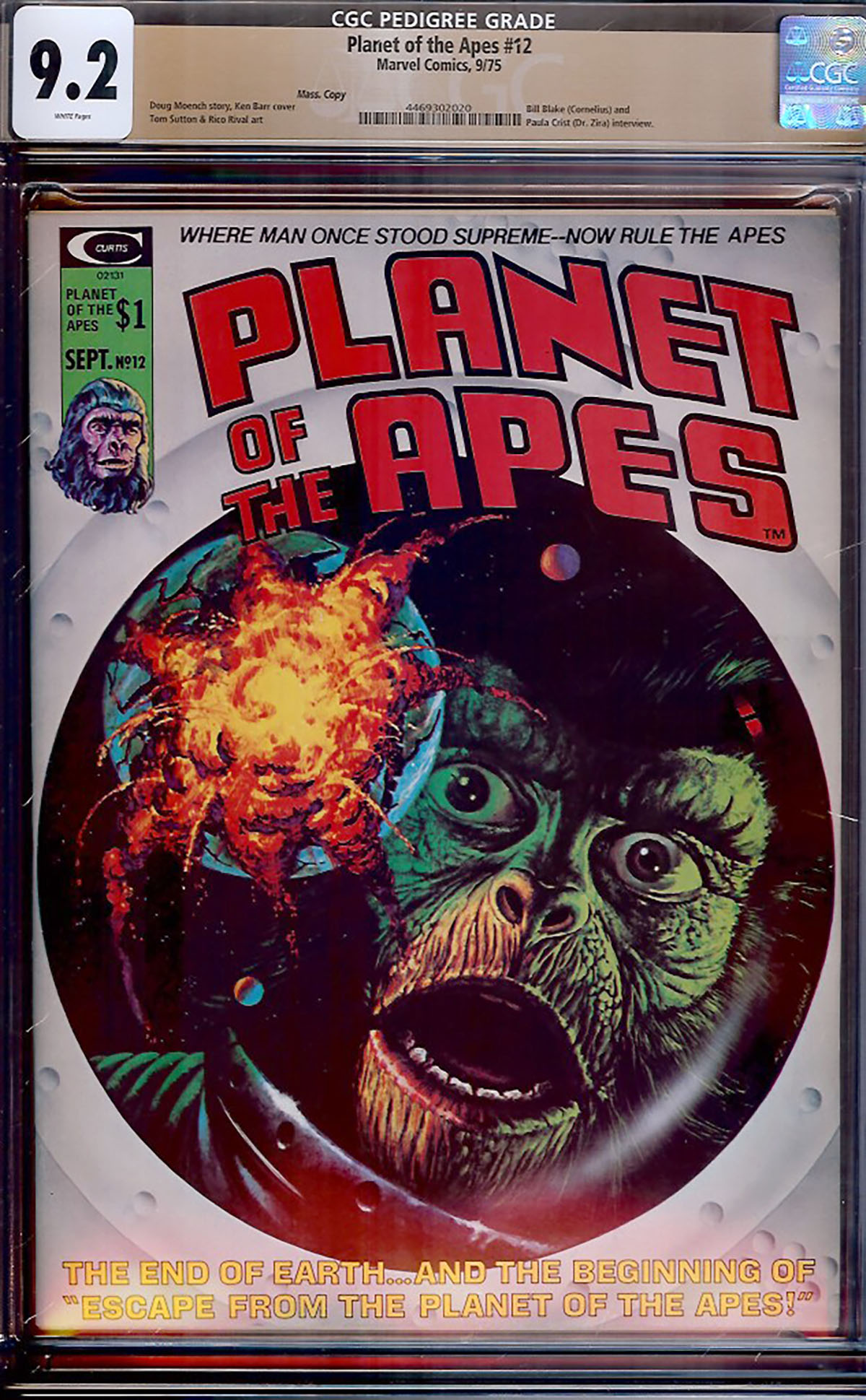 Planet of the Apes #12 CGC 9.2 w Mass. Copy