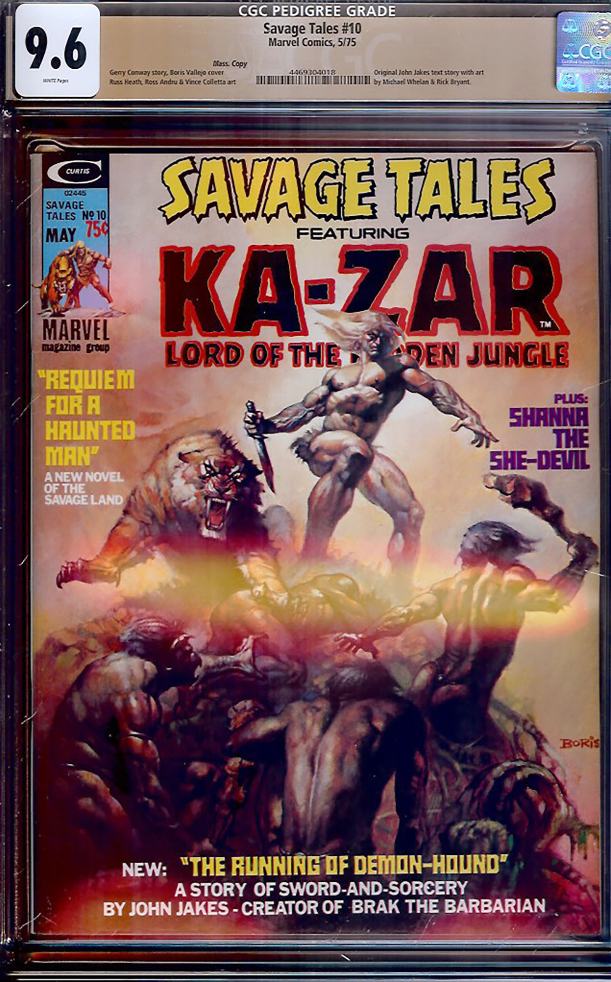 Savage Tales #10 CGC 9.6 w Mass. Copy