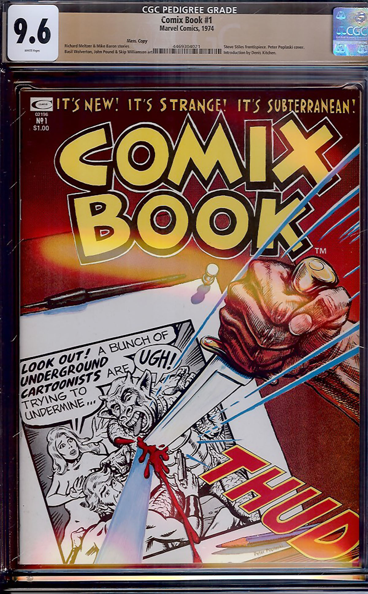 Comix Book #1 CGC 9.6 w Mass. Copy