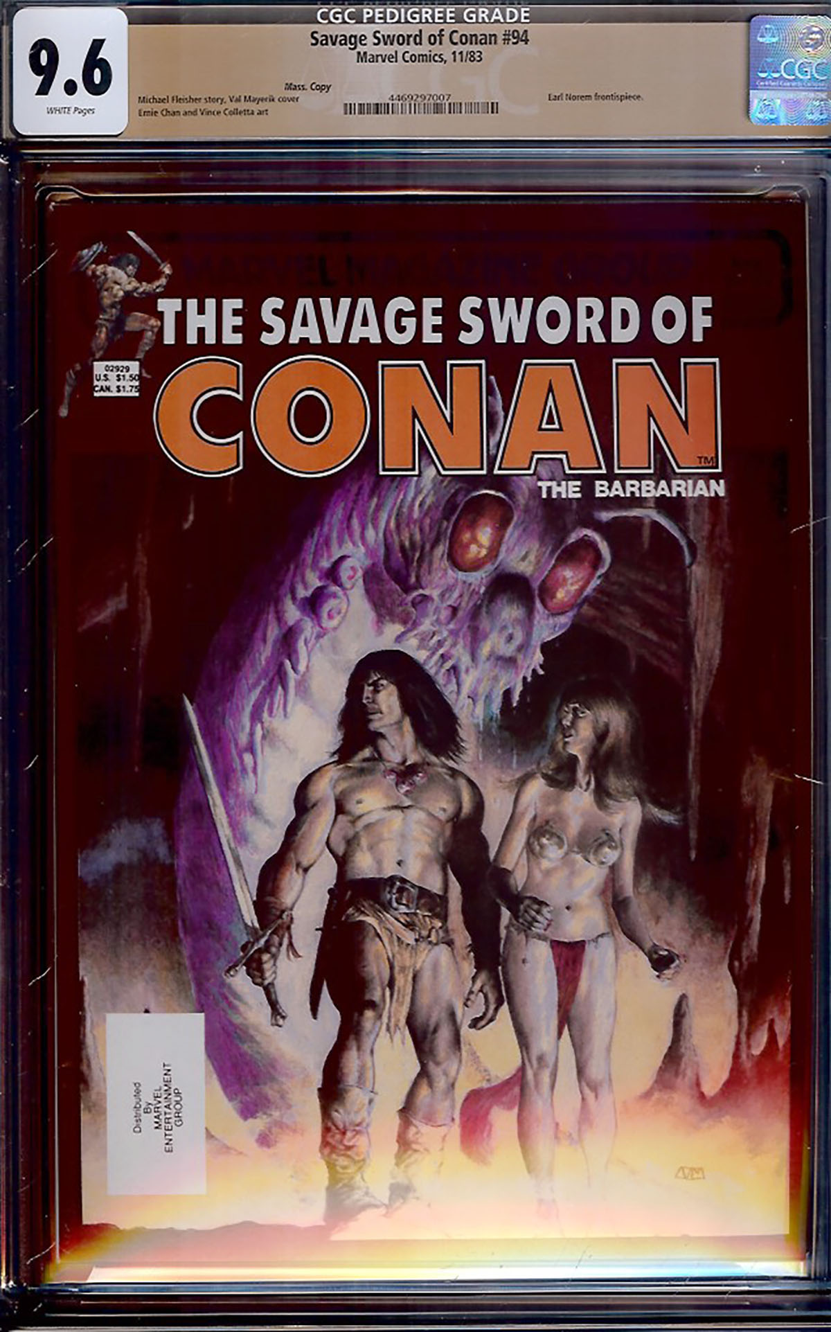 Savage Sword of Conan #94 CGC 9.6 w Mass. Copy