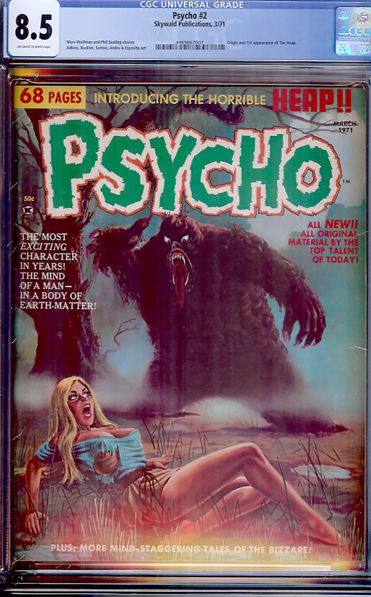 Psycho #2 CGC 8.5 ow/w