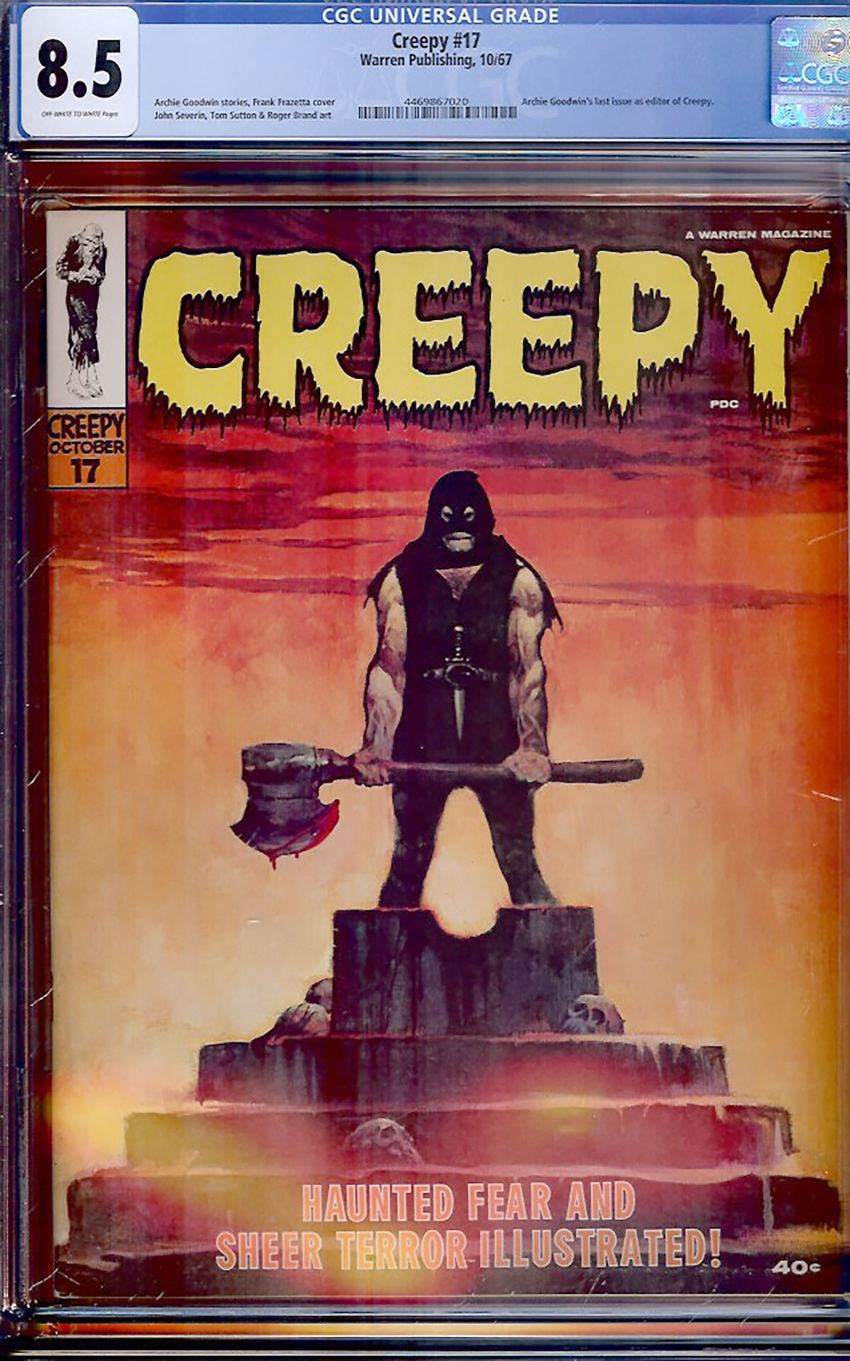 Creepy #17 CGC 8.5 ow/w