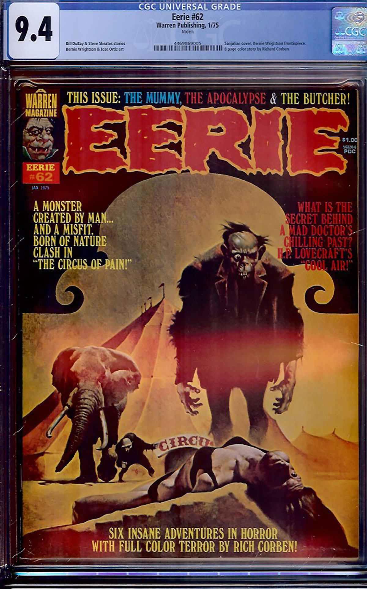 Eerie #62 CGC 9.4 w