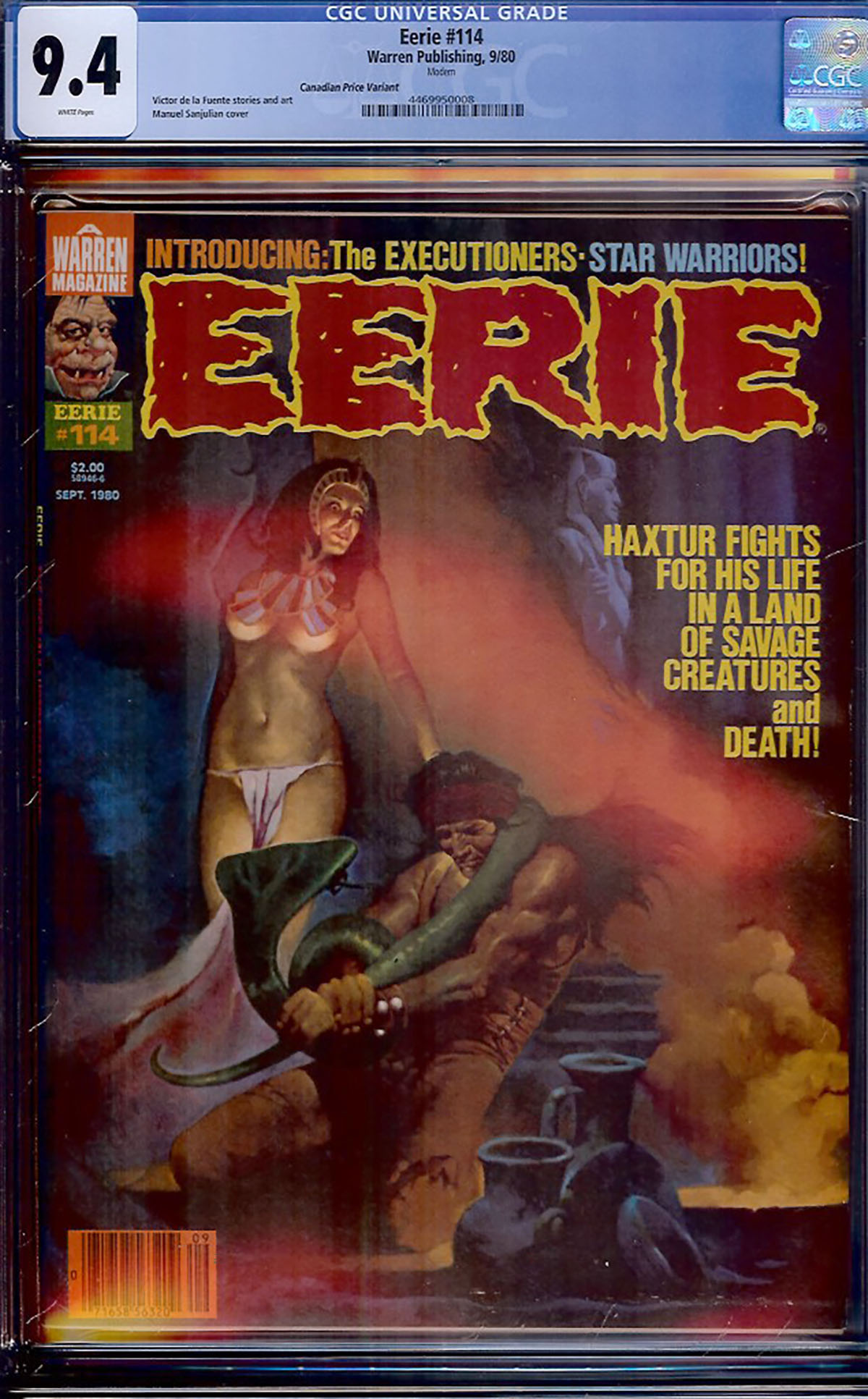 Eerie #114 CGC 9.4 w Canadian Price Variant