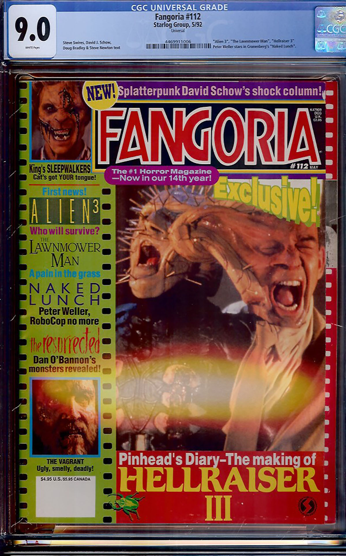 Fangoria #112 CGC 9.0 w