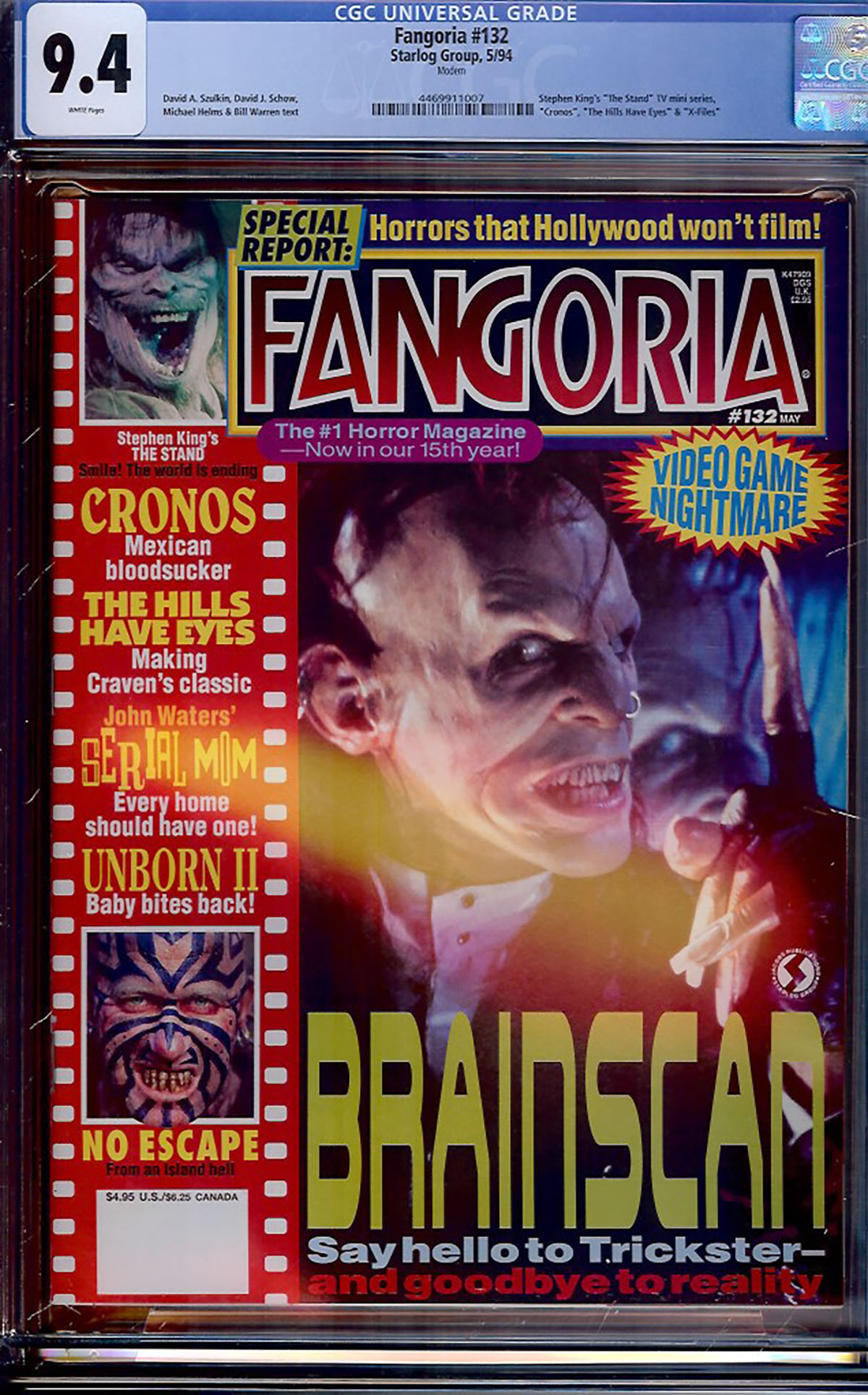 Fangoria #132 CGC 9.4 w