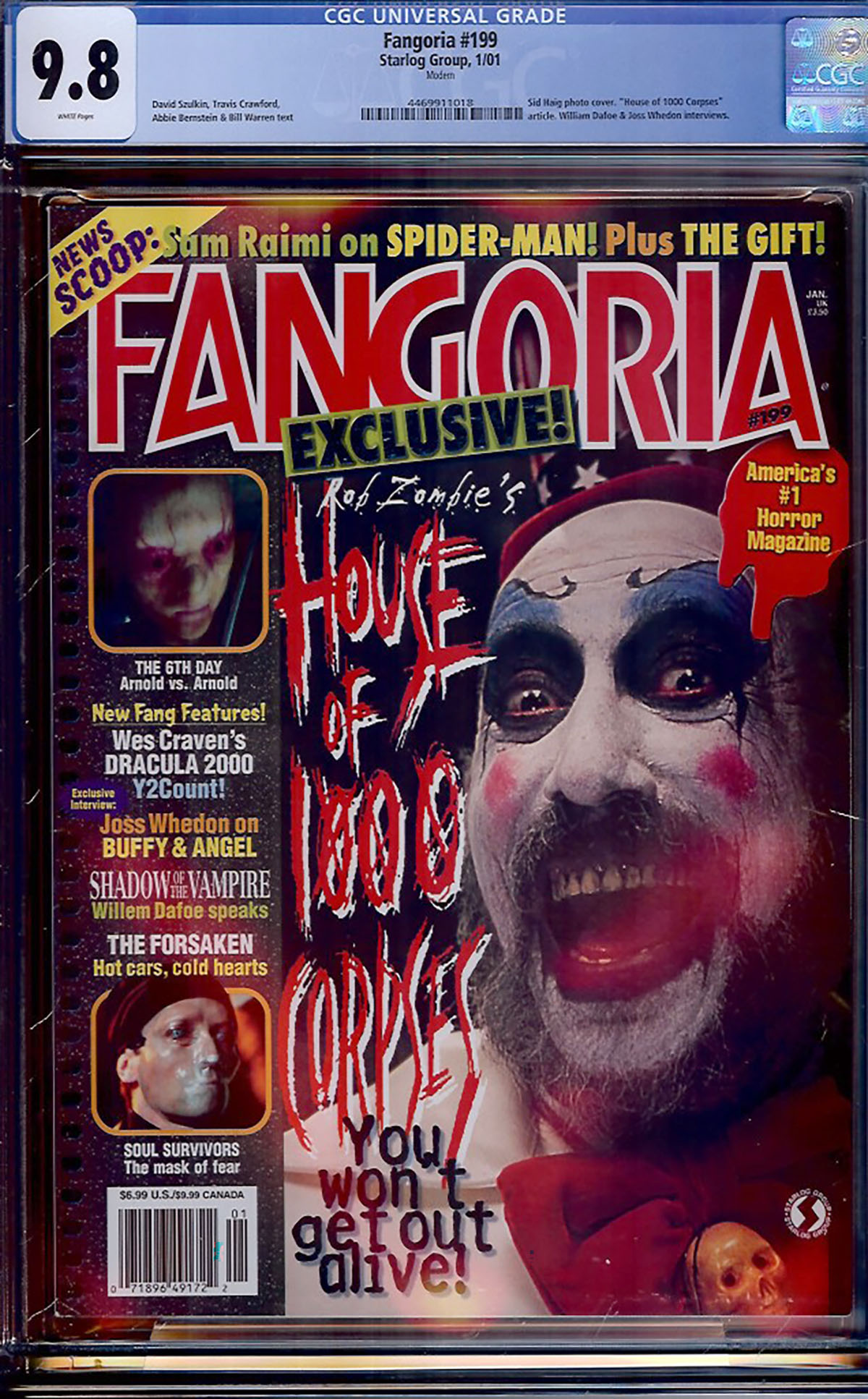 Fangoria #199 CGC 9.8 w