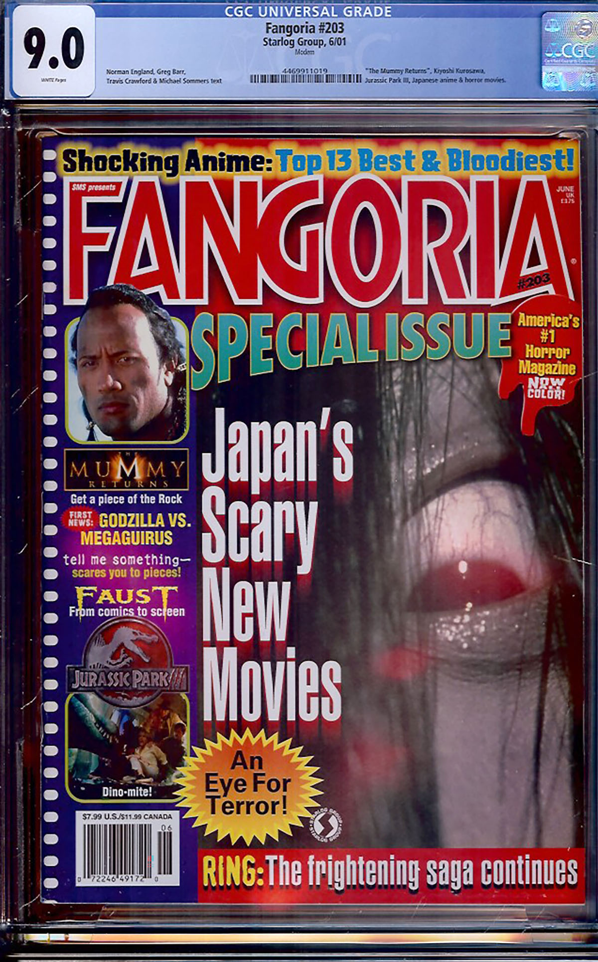 Fangoria #203 CGC 9.0 w