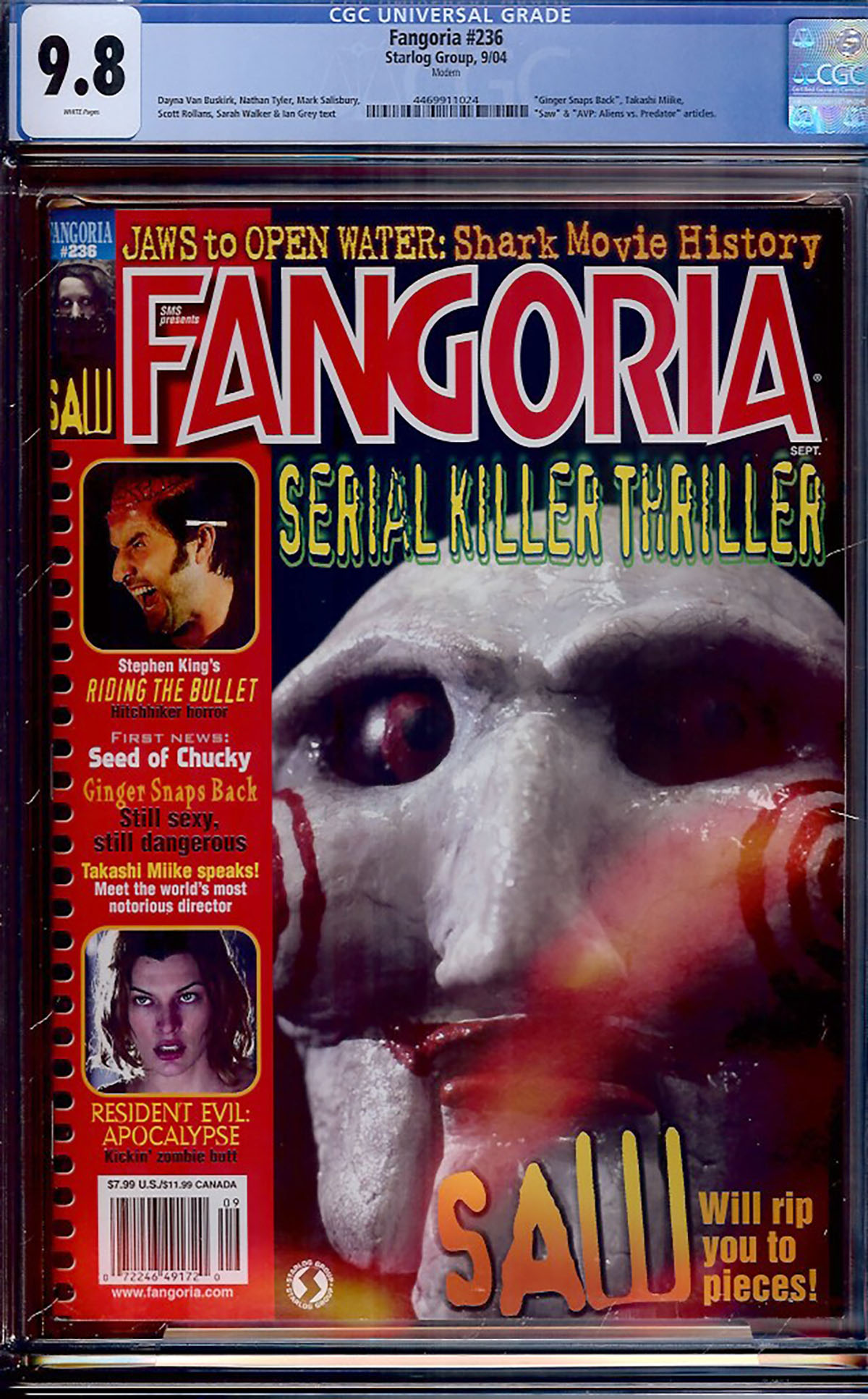 Fangoria #236 CGC 9.8 w