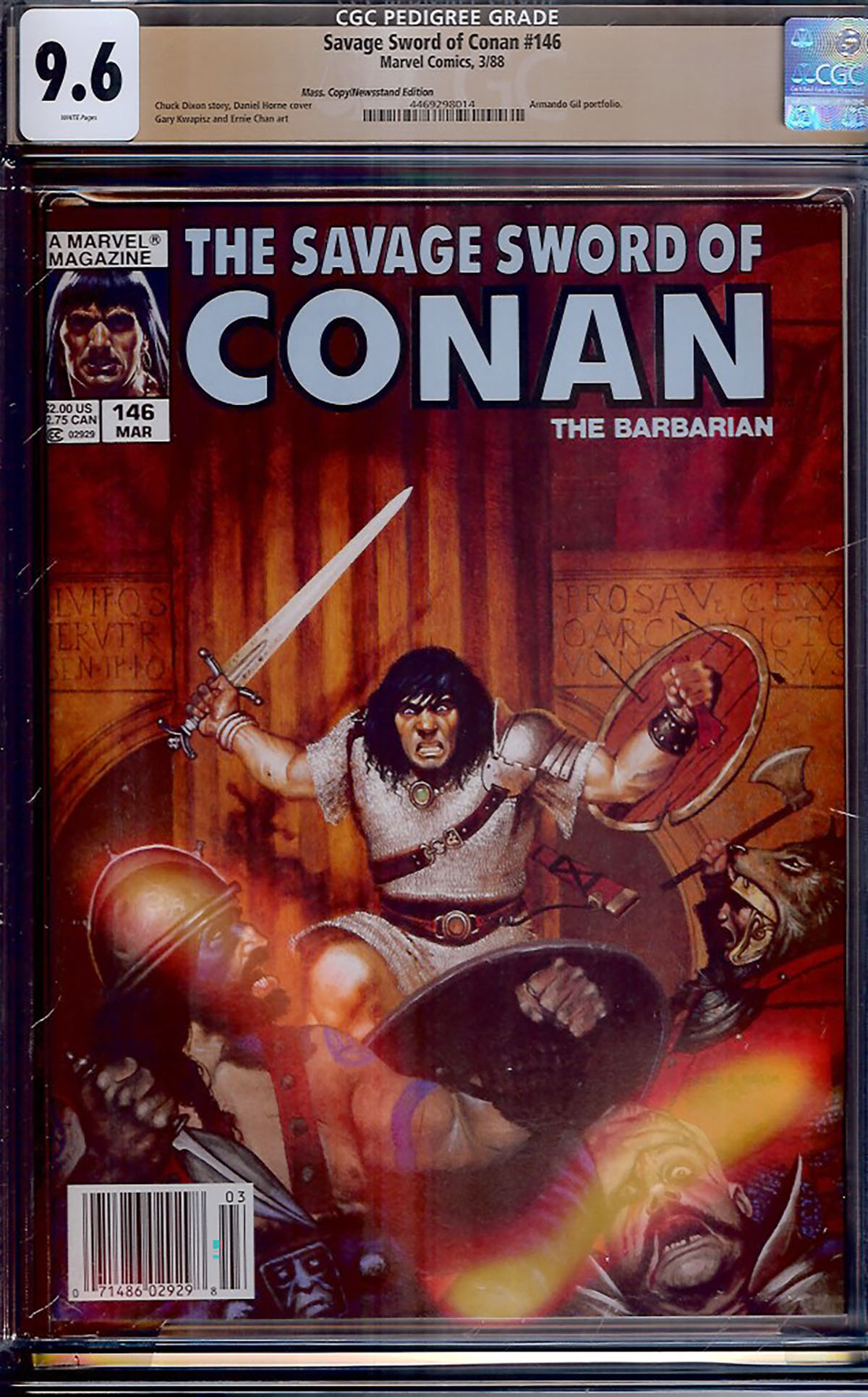 Savage Sword of Conan #146 CGC 9.6 w Mass. Copy