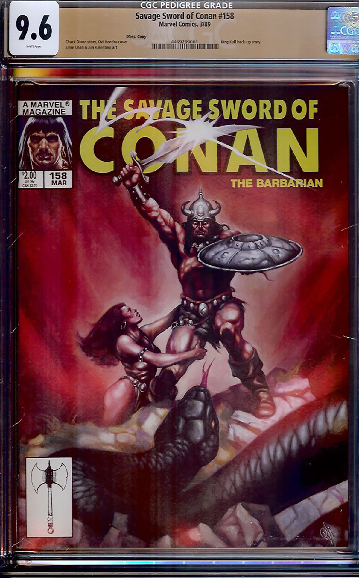 Savage Sword of Conan #158 CGC 9.6 w Mass. Copy