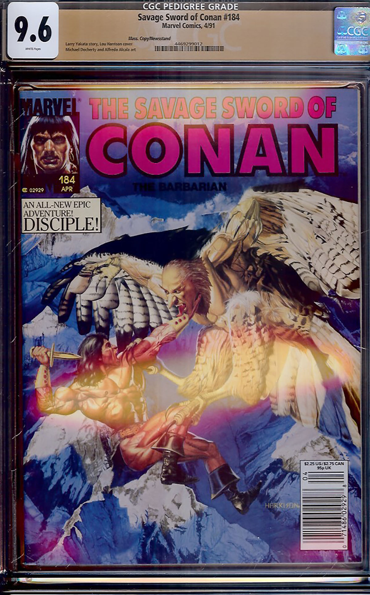 Savage Sword of Conan #184 CGC 9.6 w Mass. Copy