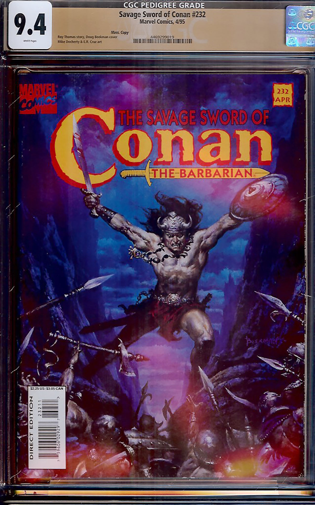 Savage Sword of Conan #232 CGC 9.4 w Mass. Copy