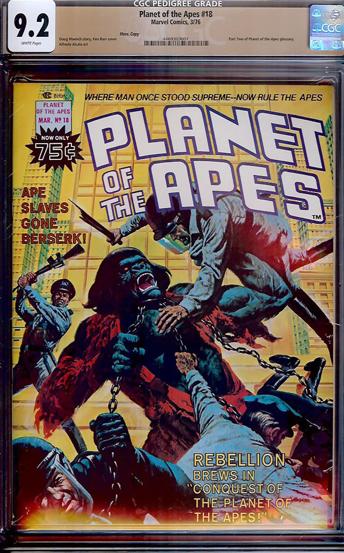 Planet of the Apes #18 CGC 9.2 w Mass. Copy