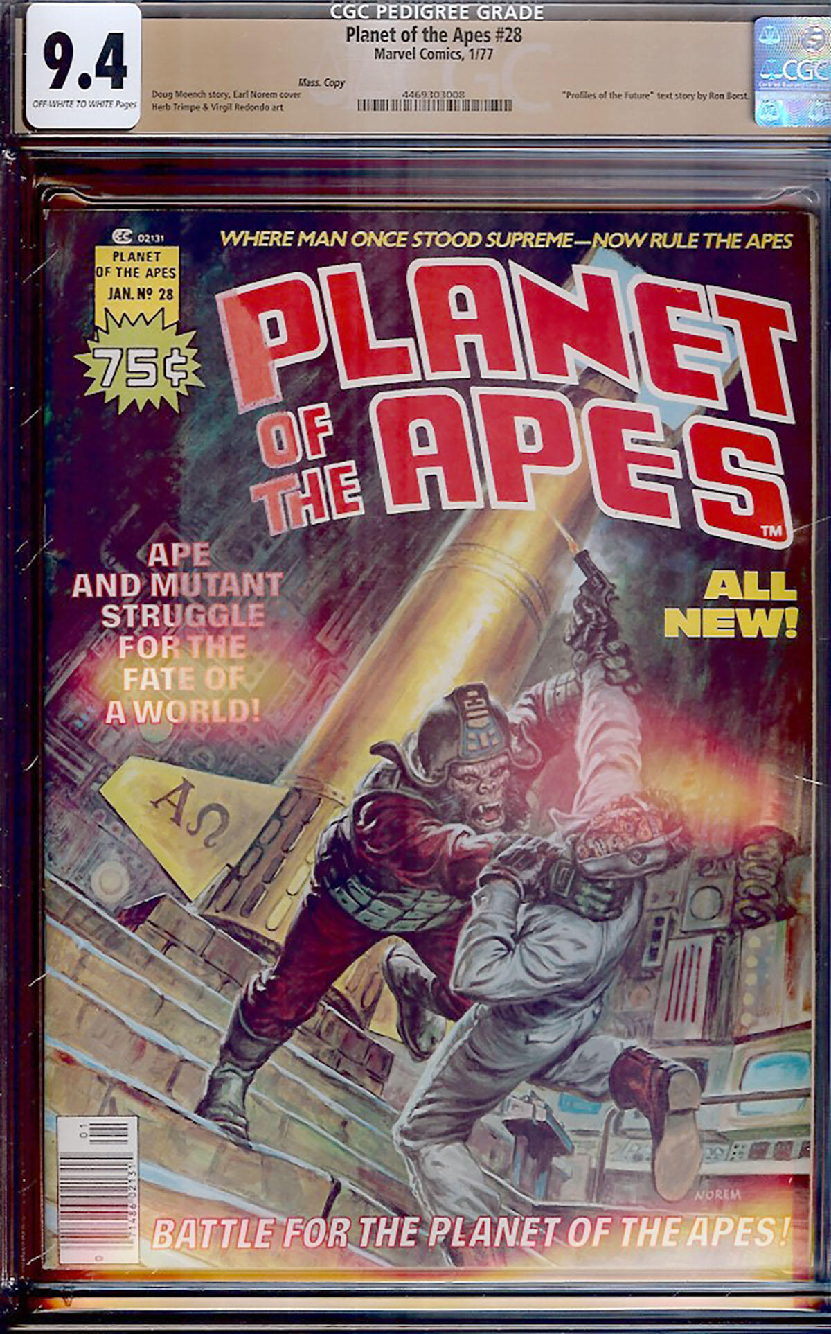 Planet of the Apes #28 CGC 9.4 ow/w Mass. Copy