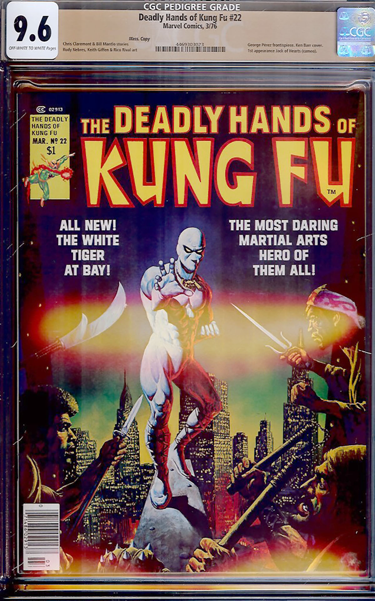 Deadly Hands of Kung Fu #22 CGC 9.6 ow/w Mass. Copy