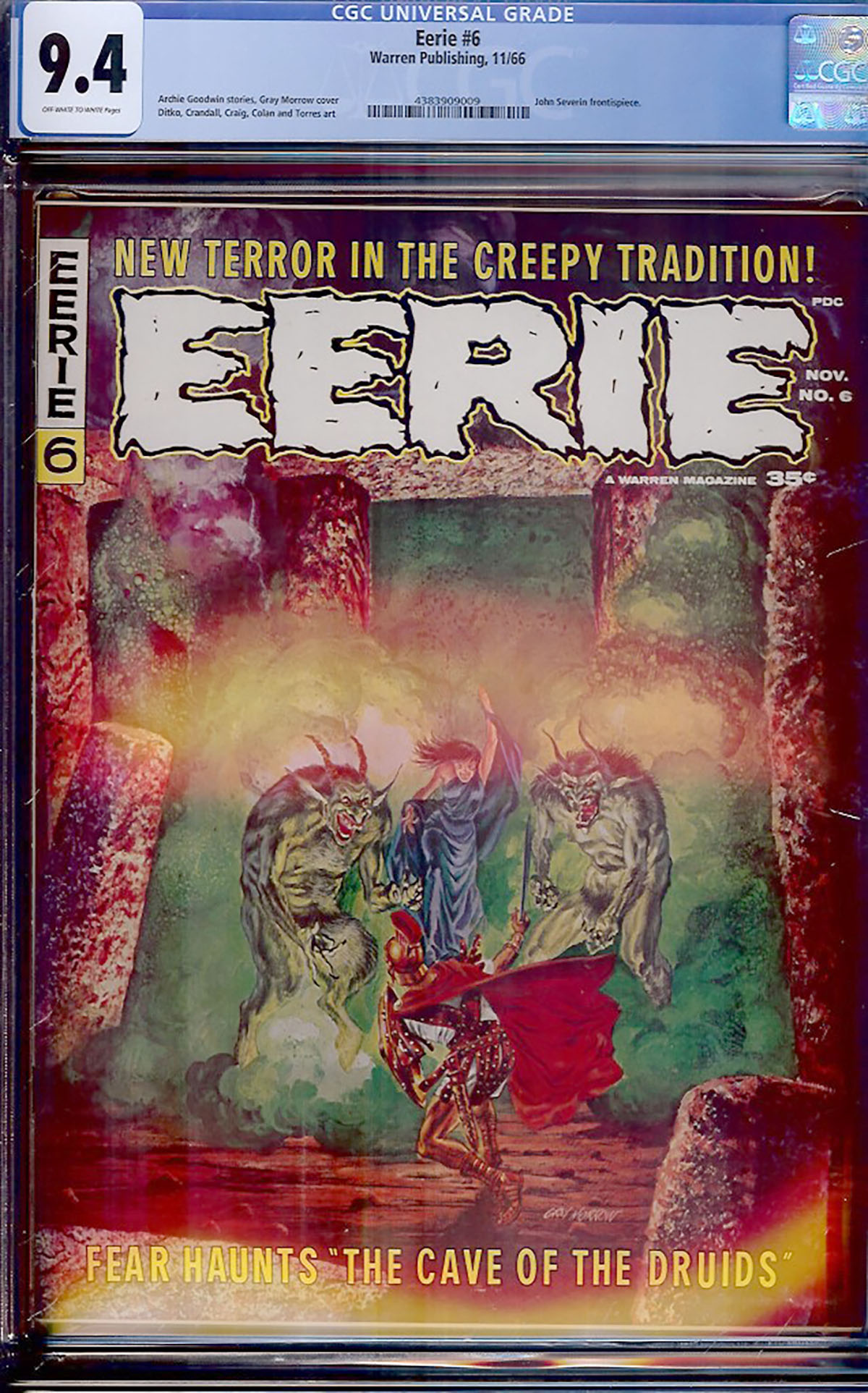 Eerie #6 CGC 9.4 ow/w