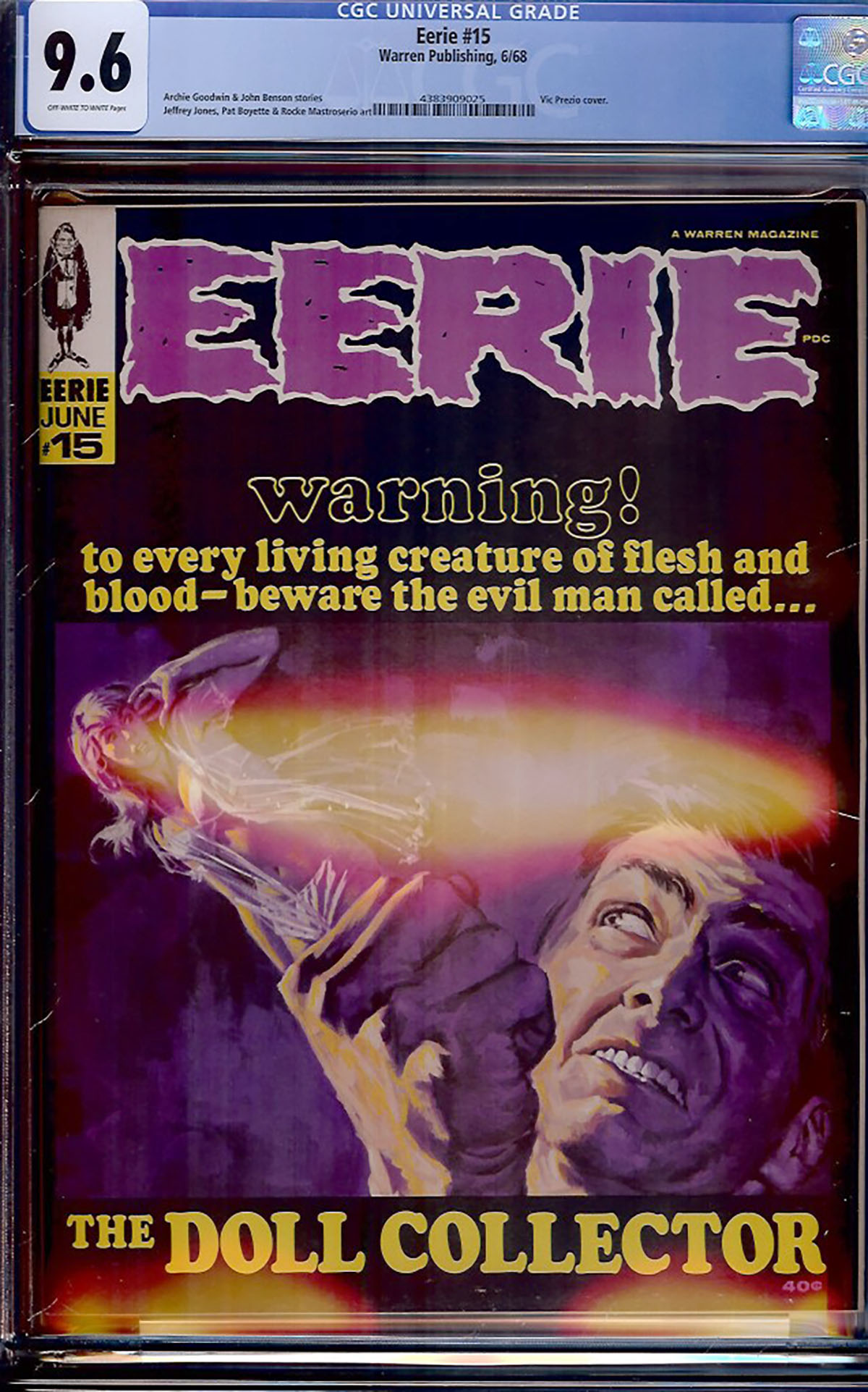 Eerie #15 CGC 9.6 ow/w