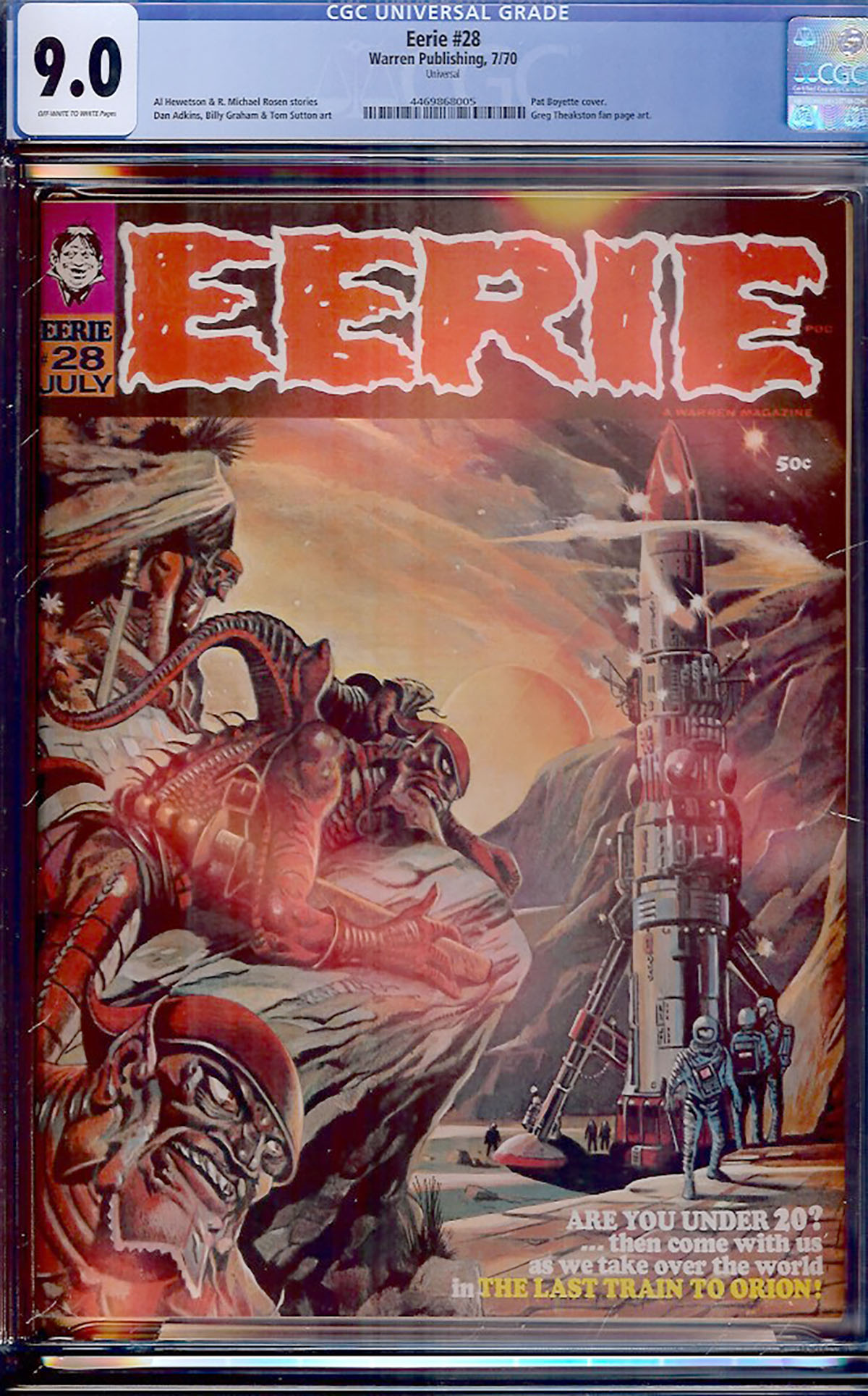 Eerie #28 CGC 9.0 ow/w