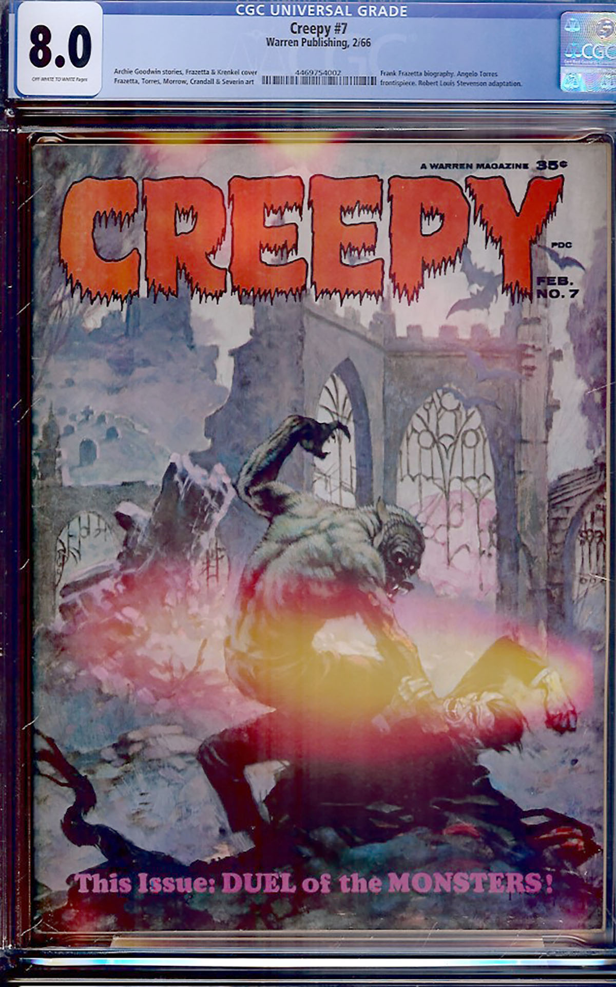 Creepy #7 CGC 8.0 ow/w