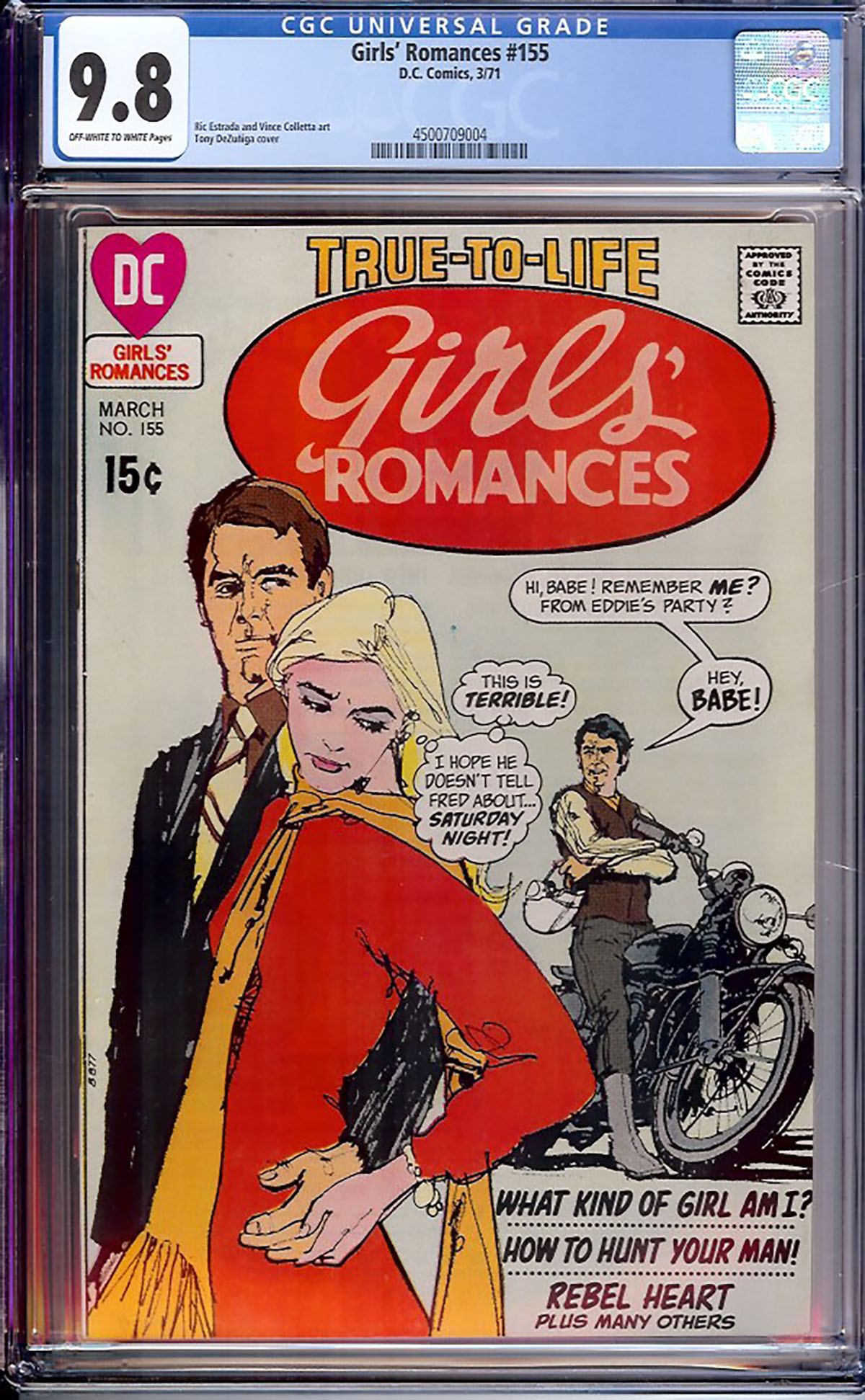 Girls' Romances #155 CGC 9.8 ow/w