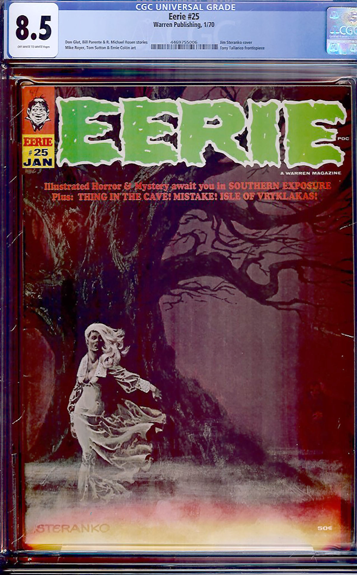 Eerie #25 CGC 8.5 ow/w