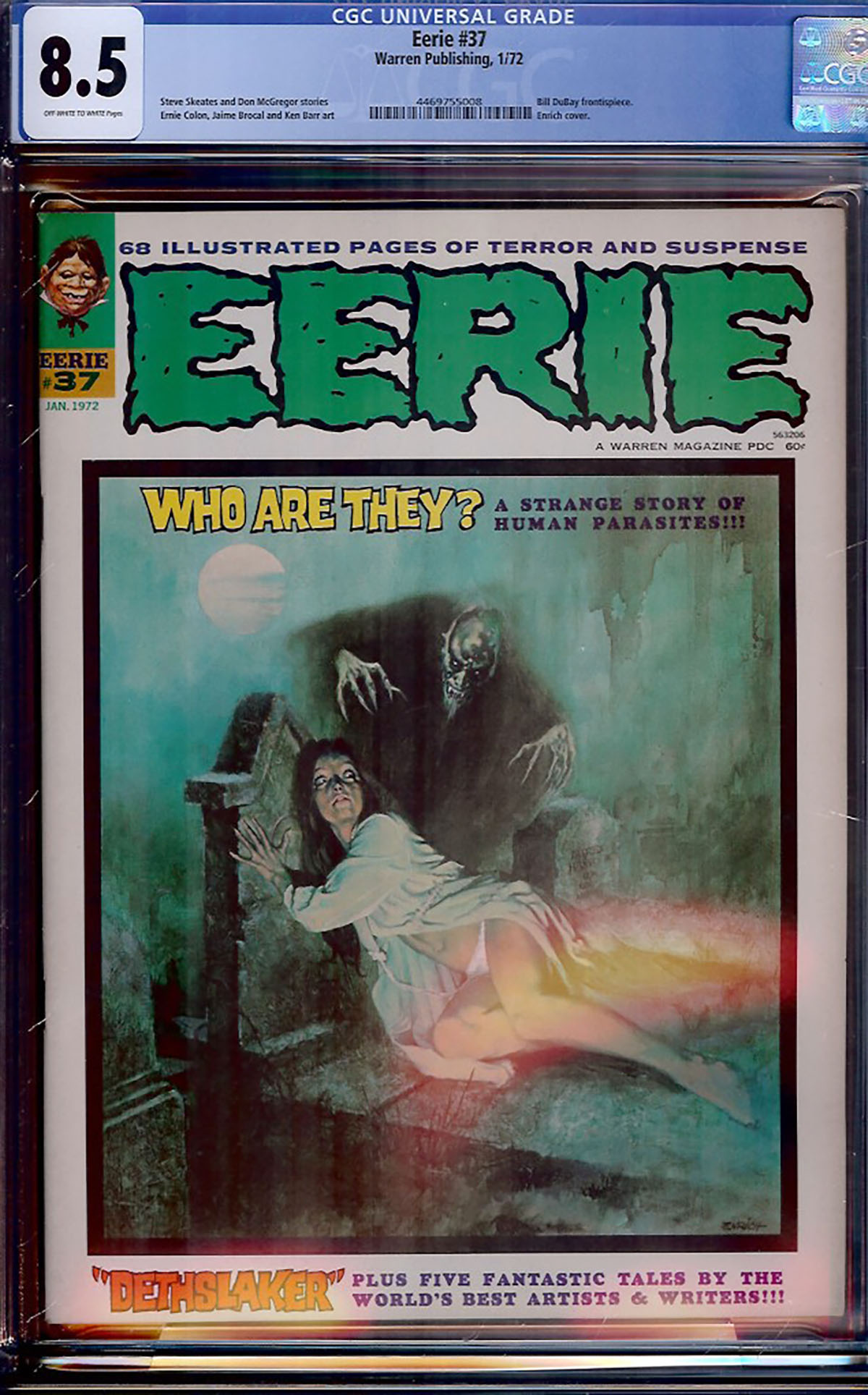 Eerie #37 CGC 8.5 ow/w