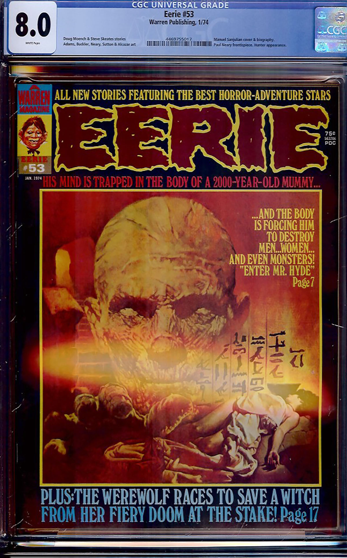 Eerie #53 CGC 8.0 w