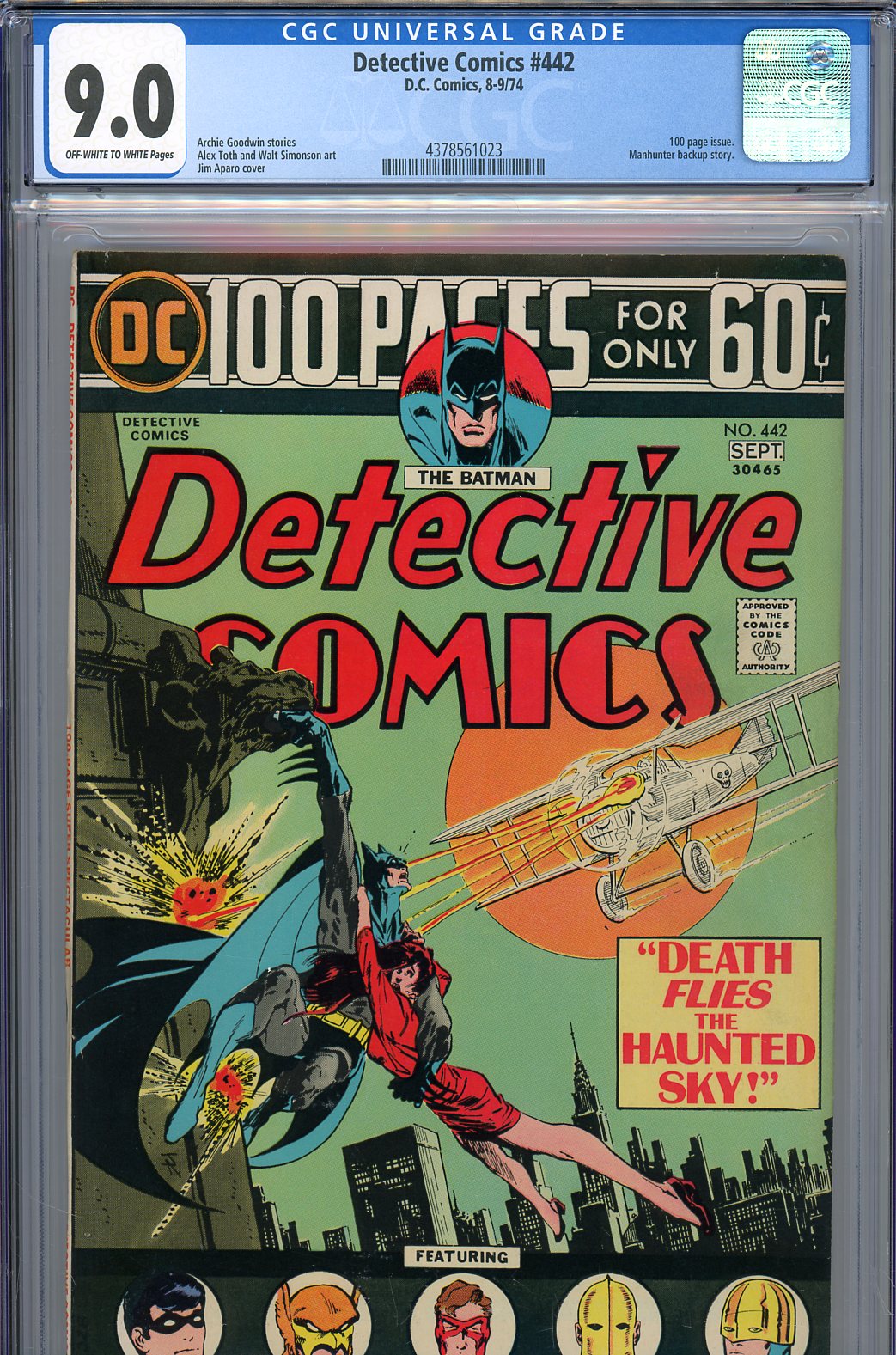 Detective Comics #442 CGC 9.0 ow/w