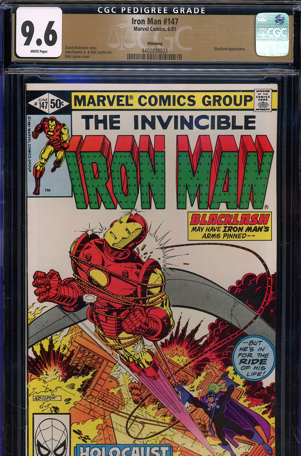 Iron Man #147 CGC 9.6 w Winnipeg