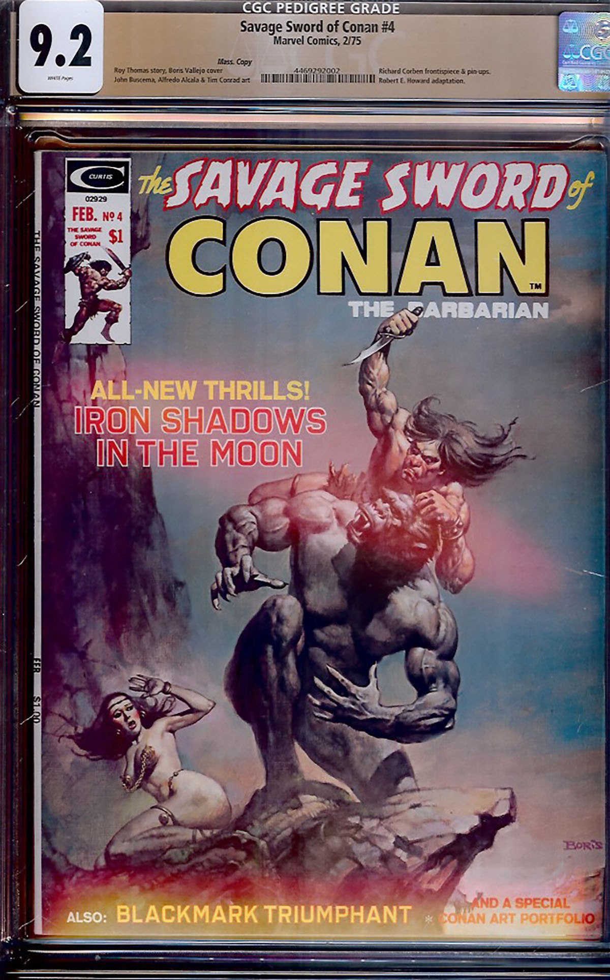 Savage Sword of Conan #4 CGC 9.2 w Mass. Copy